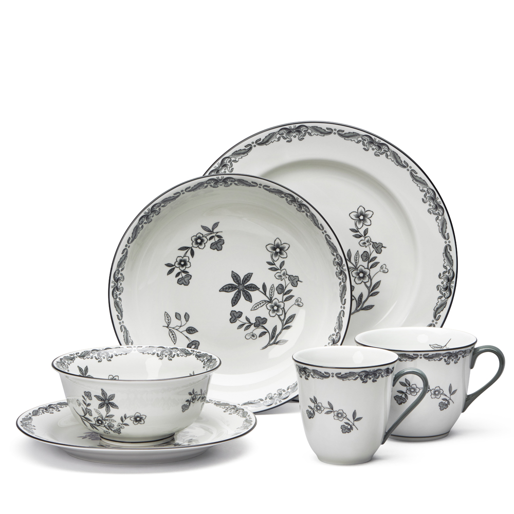 Ostindia Svart Tallrik djup 22 cm