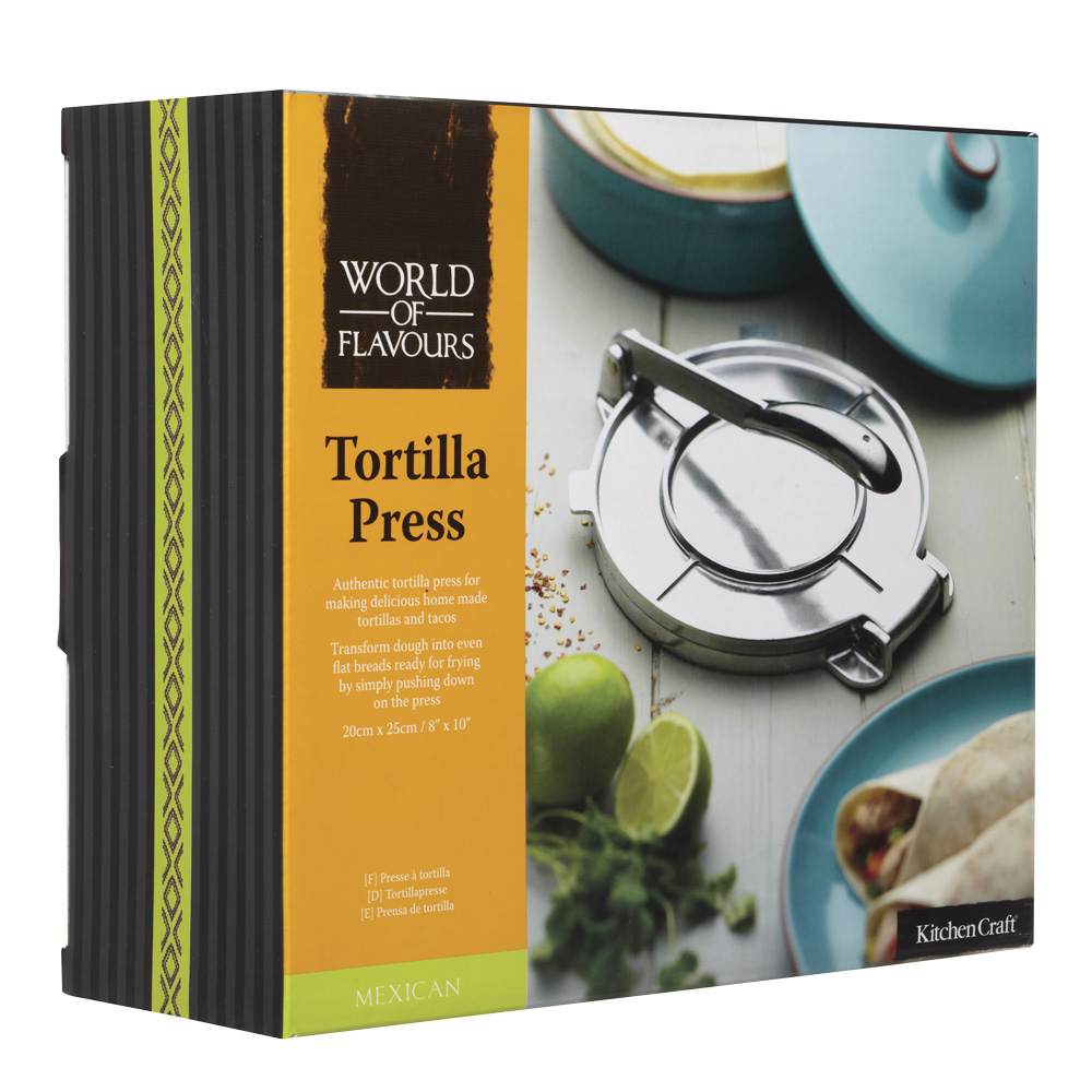 World of Flavours Tortillapress Grå