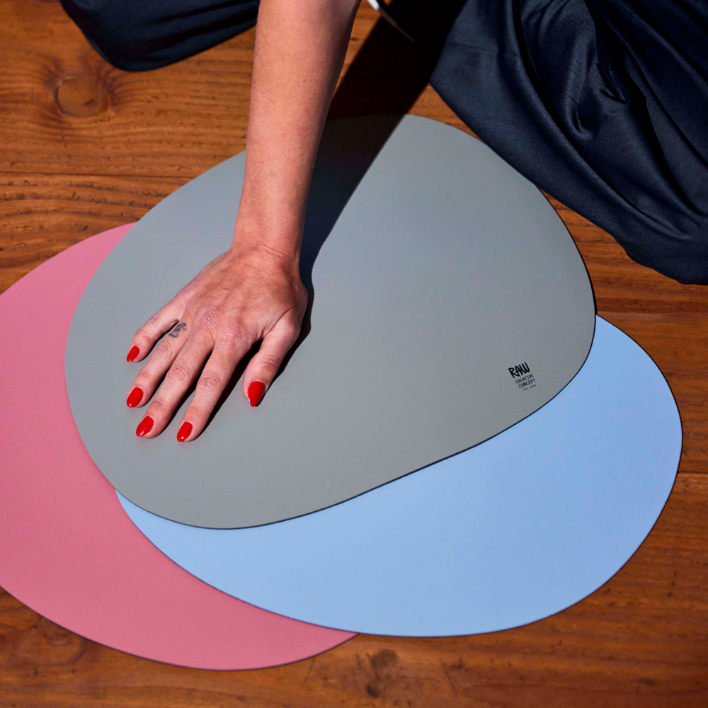 Raw Organic Bordstablett Silikon 41x33,5 cm  Sky Blue