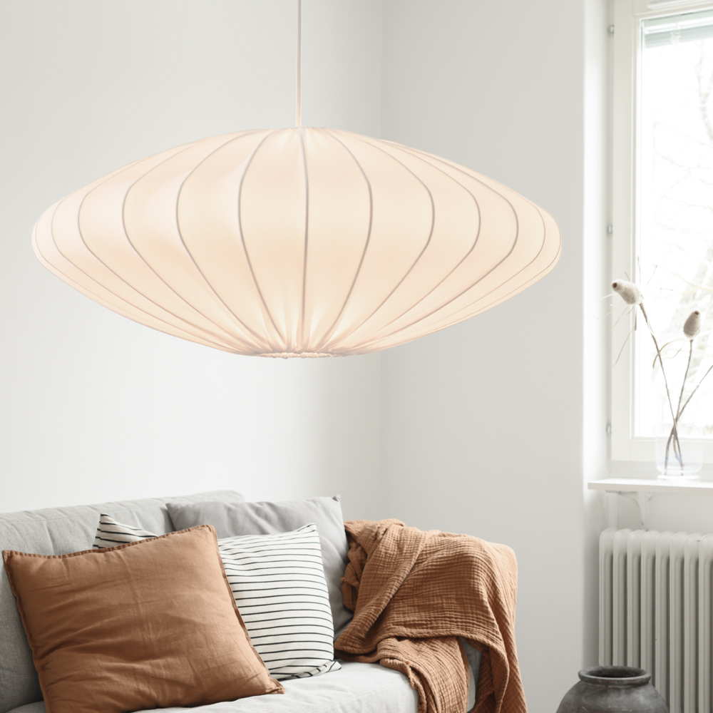 Watt & Veke Ellipse Taklampa Linne 65 cm Vit