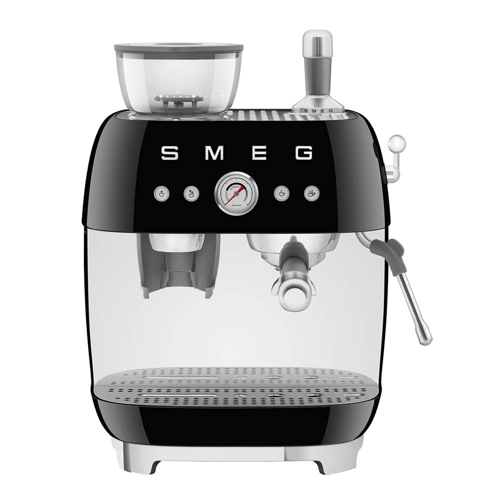 Smeg Manuell Kaffemaskin med Kvarn Svart