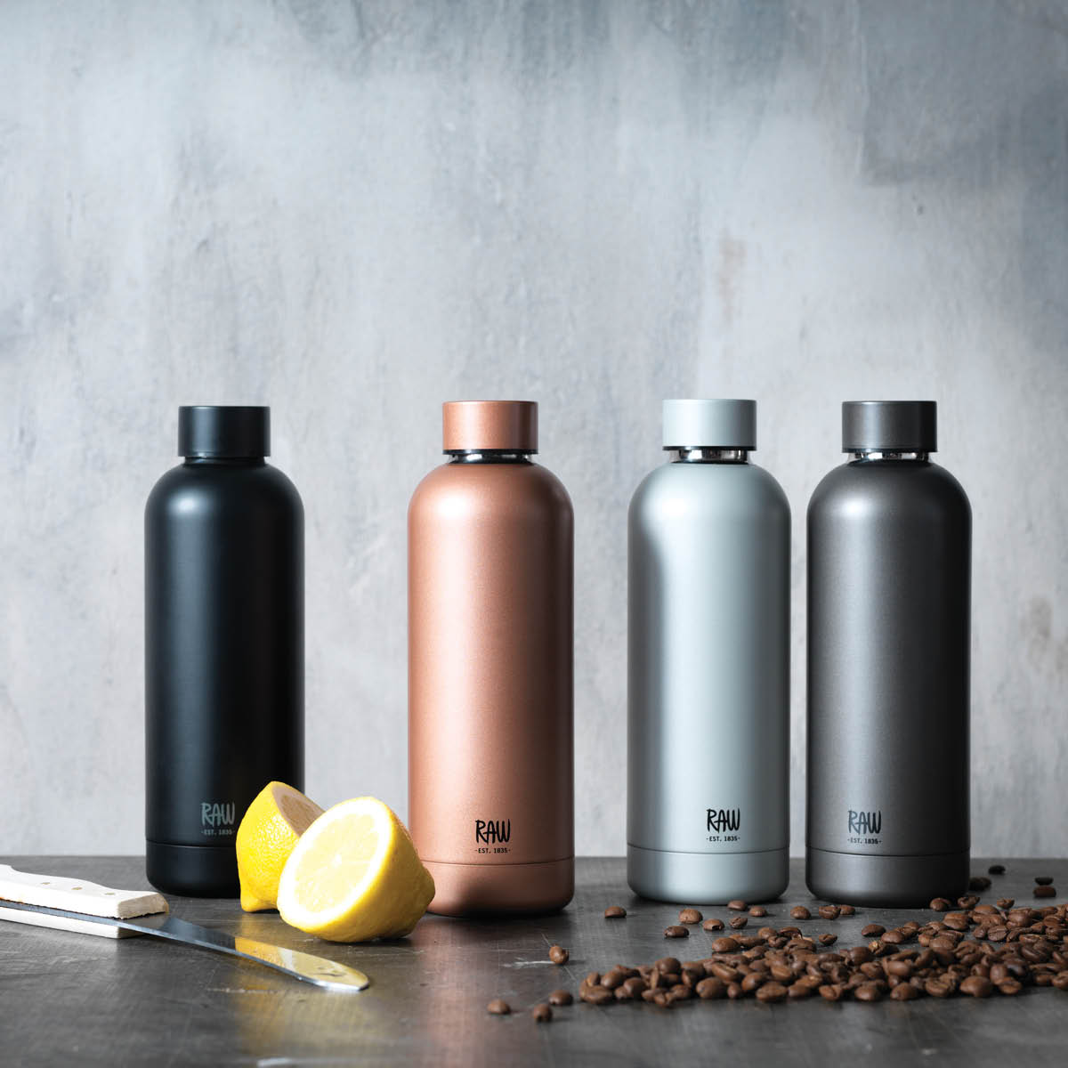 Raw To-Go Termoflaska 0,5 L Mörkgrå