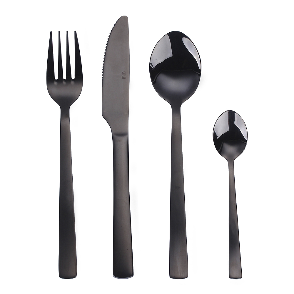 Raw Bestickset 16 delar Svart