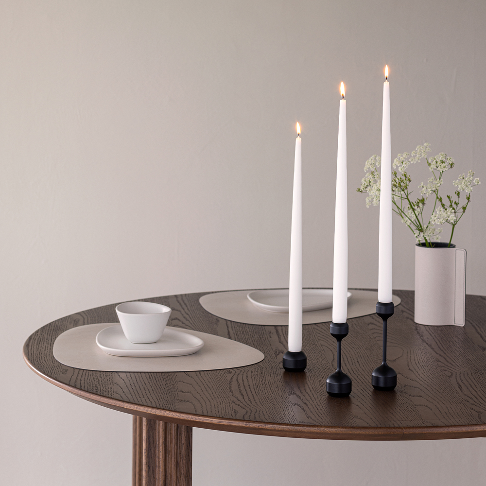 Silhouette Ljusstake Set 12+14,5 cm Svart