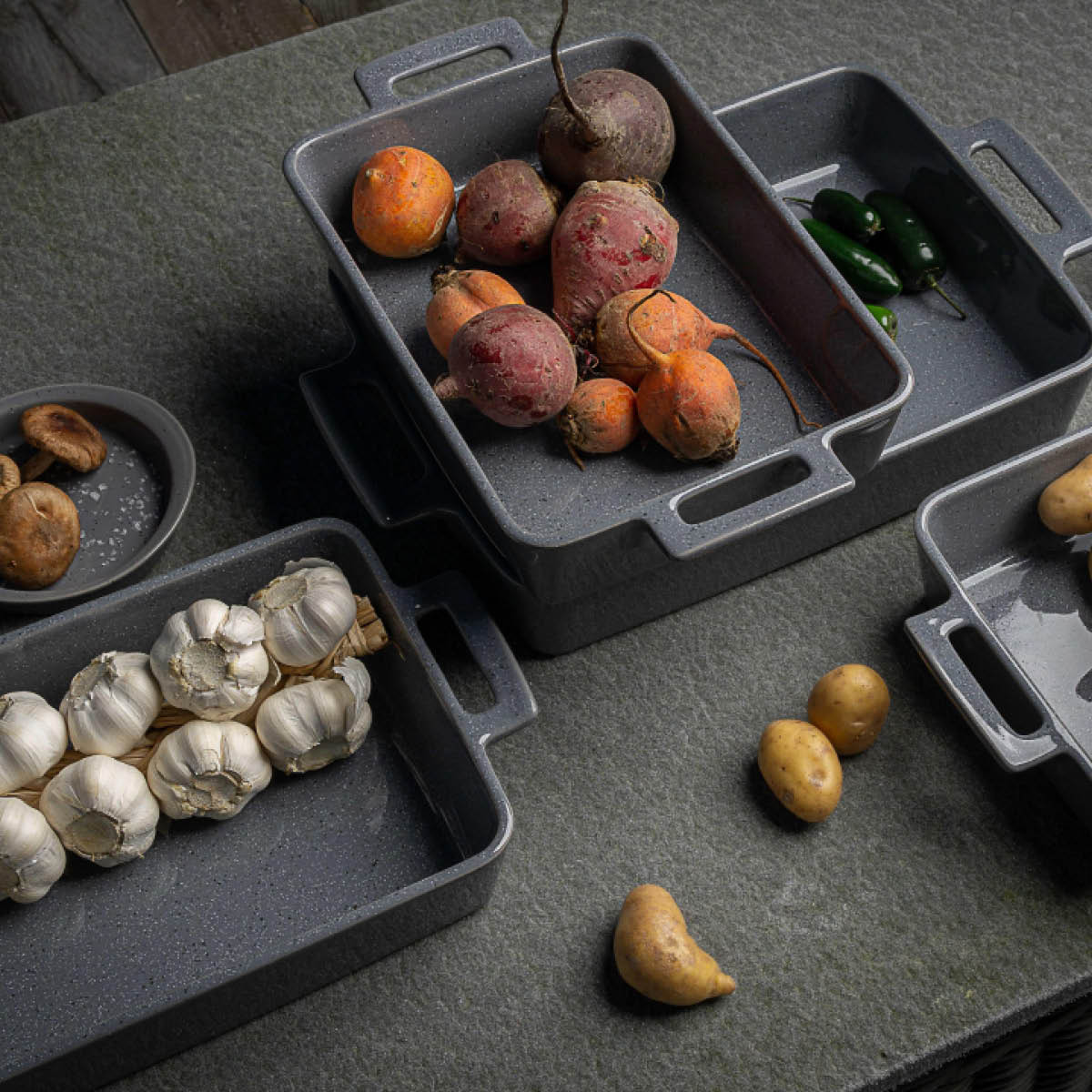 Granite Ugnfast Form 2,8L Grå