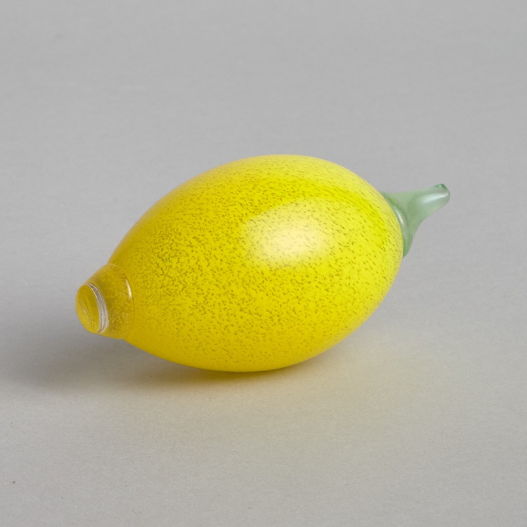 SÅLD Glasfigurin "Citron" av Gunnel Sahlin