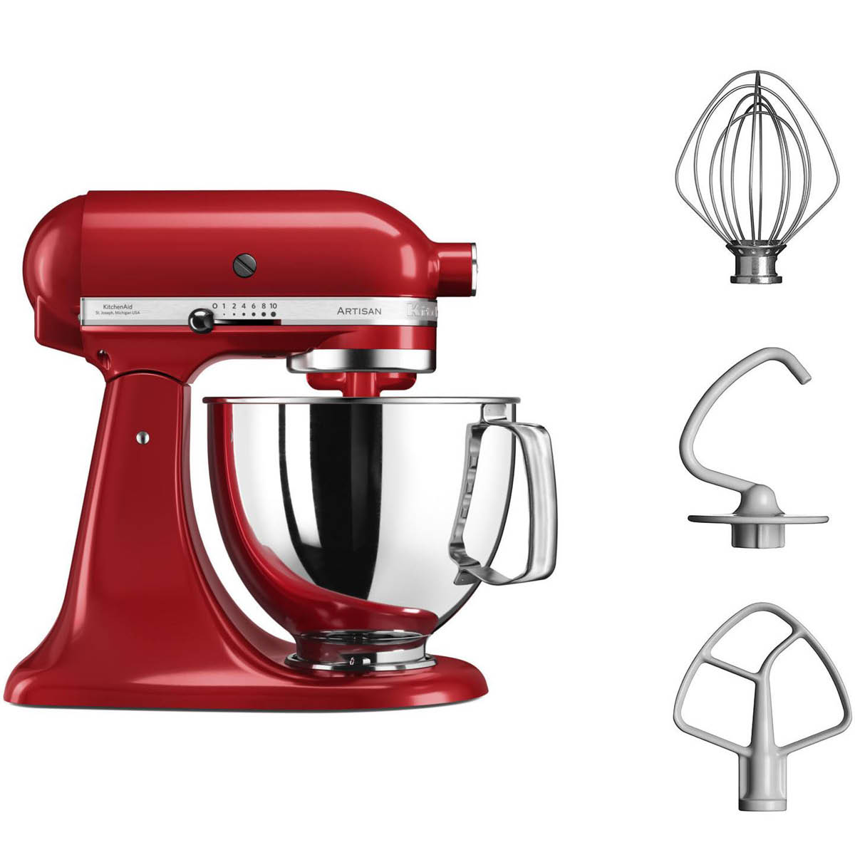 KitchenAid Artisan Köksmaskin 5KSM125 4,8 L Röd