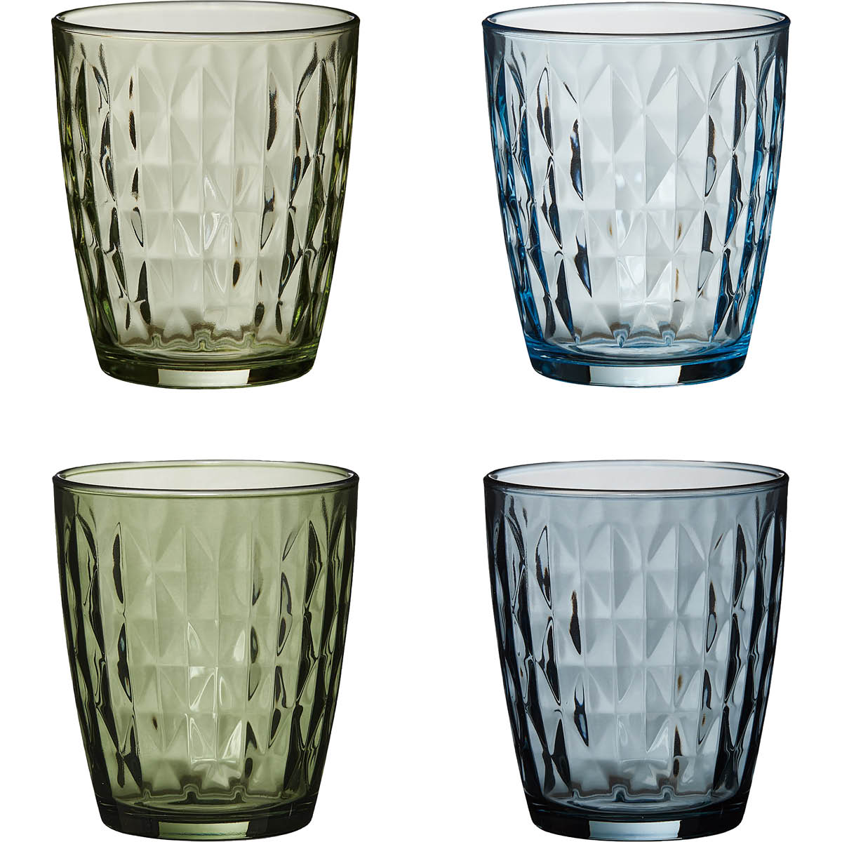 Mosaic Dricksglas 34 cl 4-pack Blå/Grön