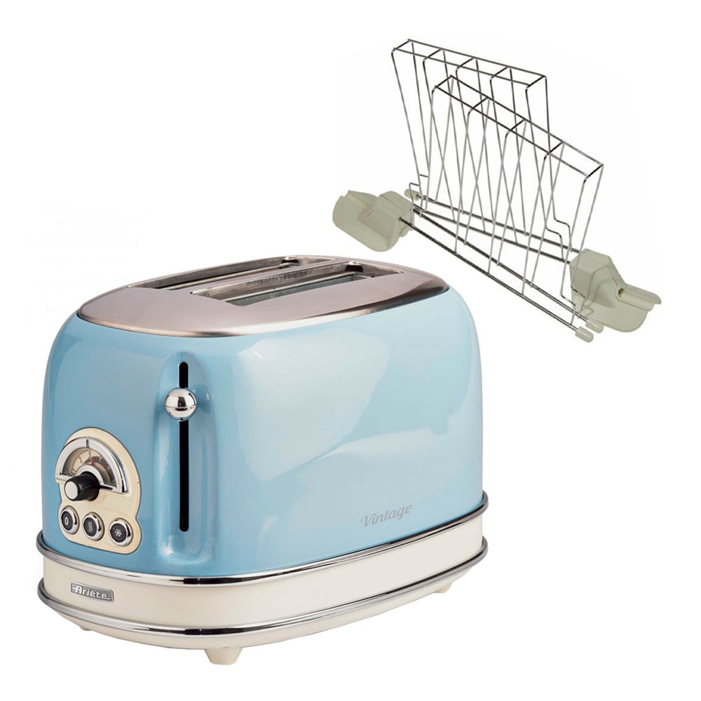 Vintage Brödrost med toastgaller 2 skivor Blå