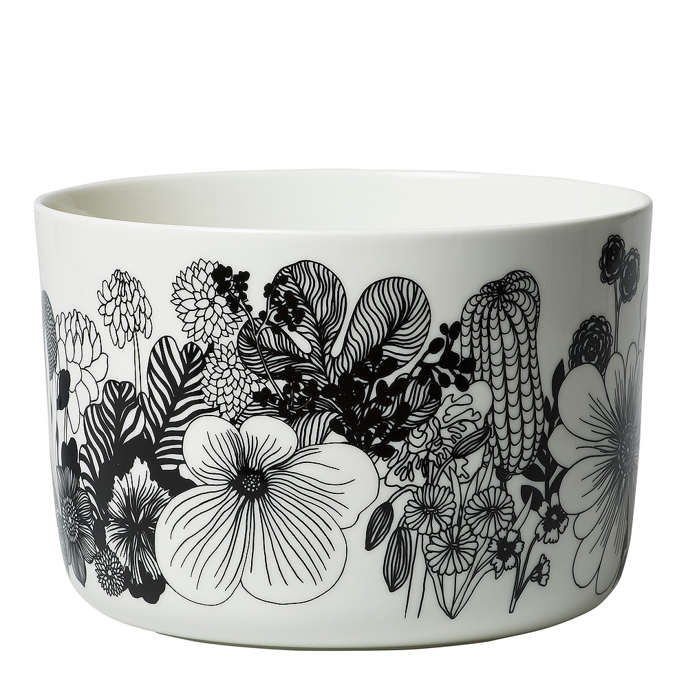 Siirtolapuutarha Skål 3,4 L Svart/Vit Blommor