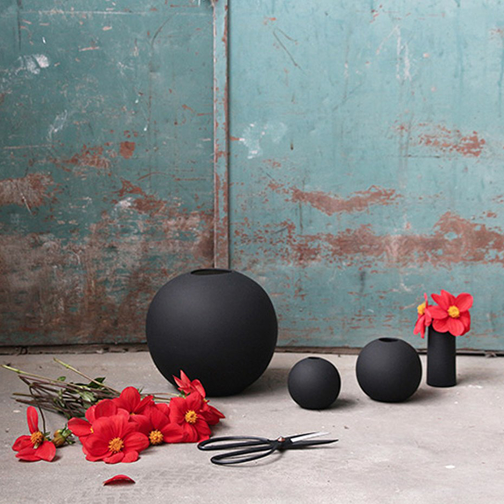 Ball Vas 10 cm Svart