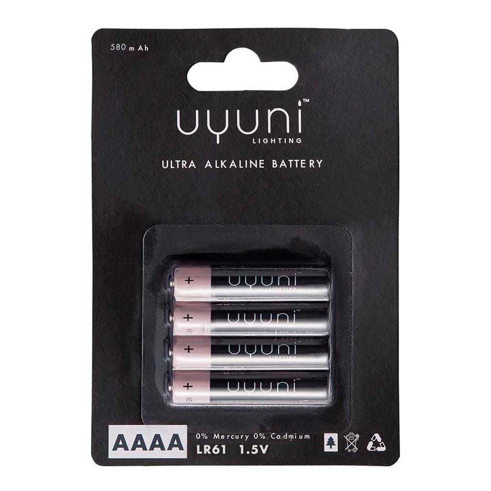 Batterier 4-pack AAAA Svart