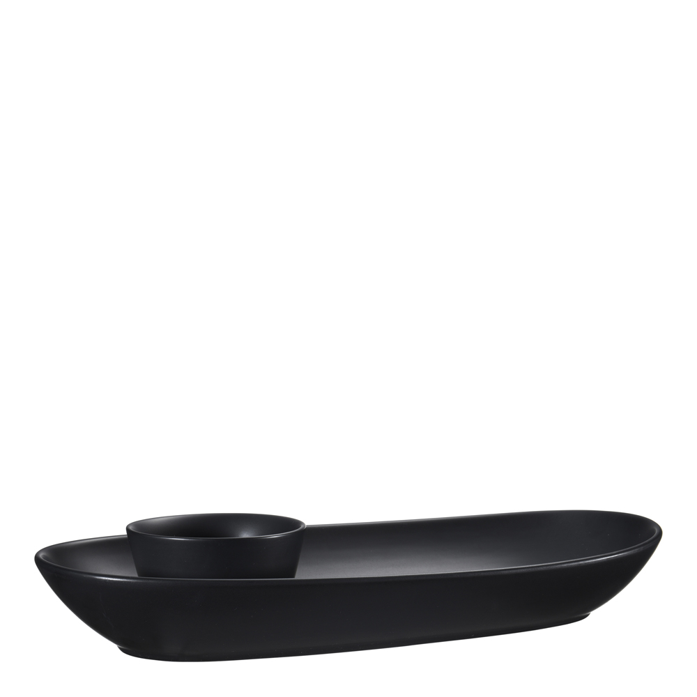 Nor Tapasfat 44,5 cm med dipskål Matt svart