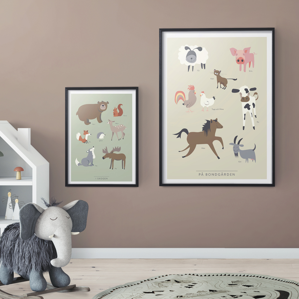 Poster 50x70 cm   På bondgården