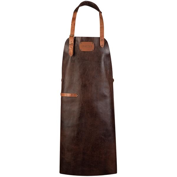 Förkläde I Läder Rustic Brun