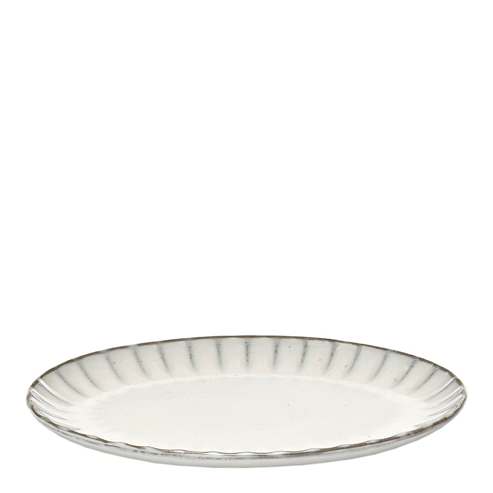 Inku Tallrik oval 25 cm Vit