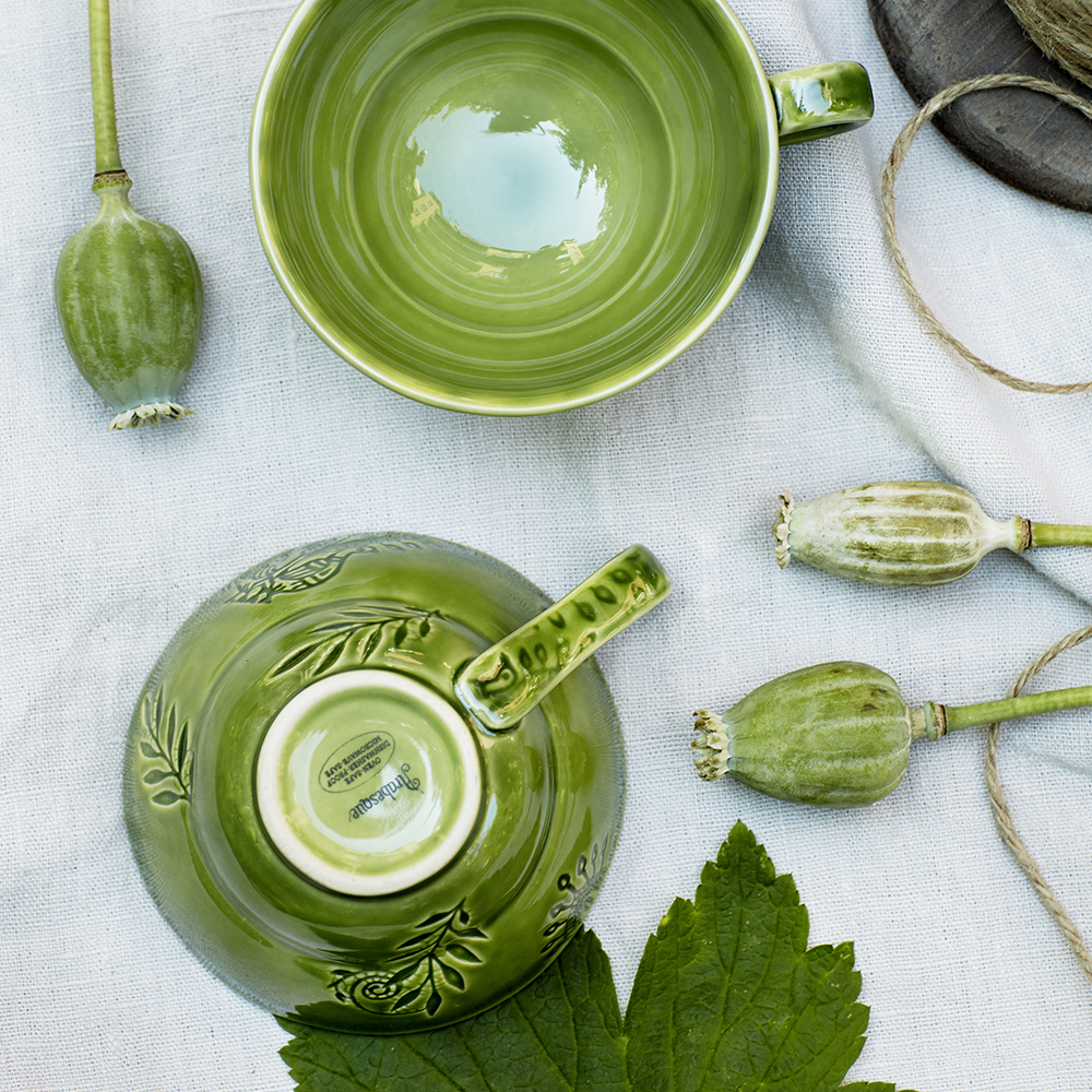 Arabesque Mugg med Öra 25 cl Seaweed