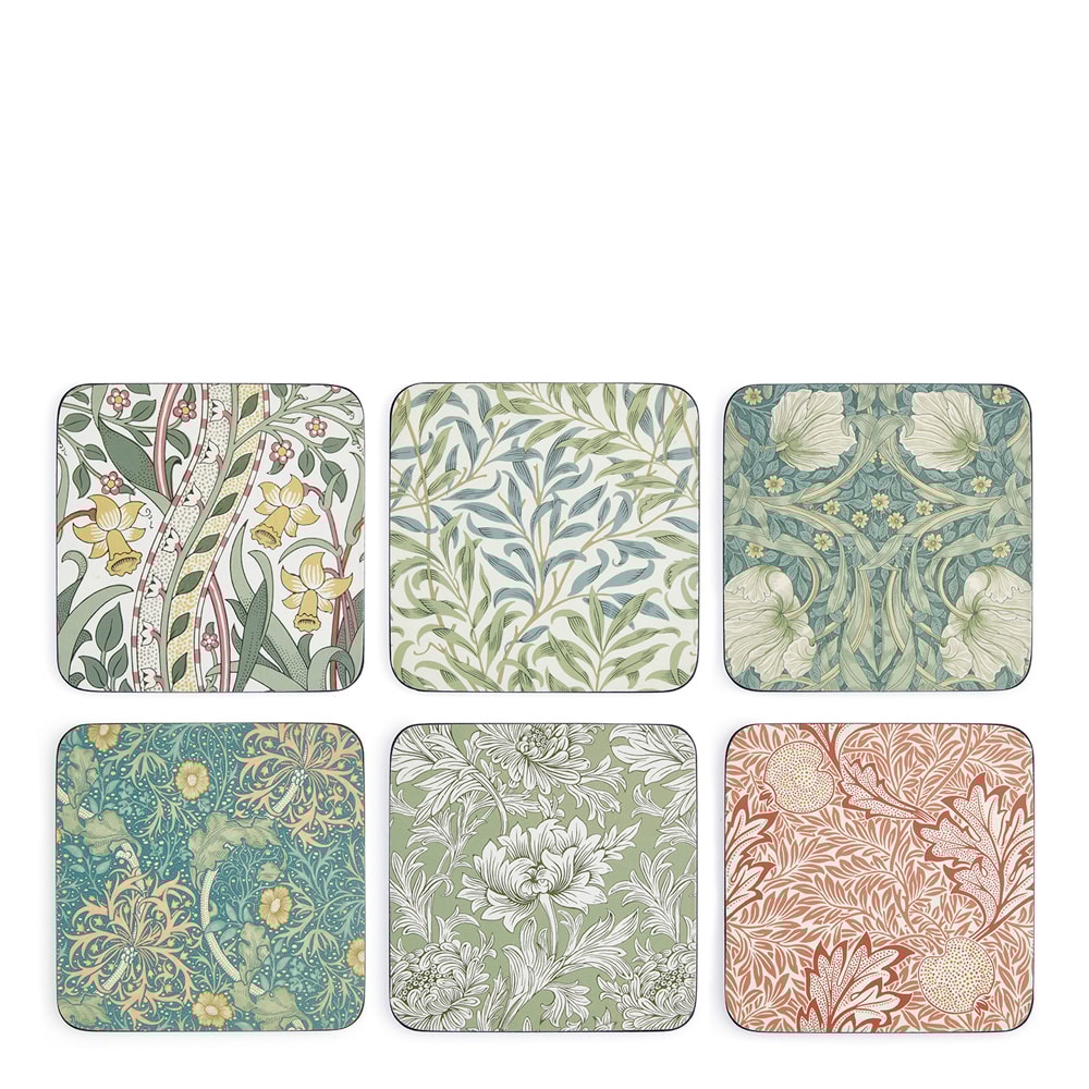 Morris & Co Glasunderlägg Mix & Match 6-pack Flerfärgad