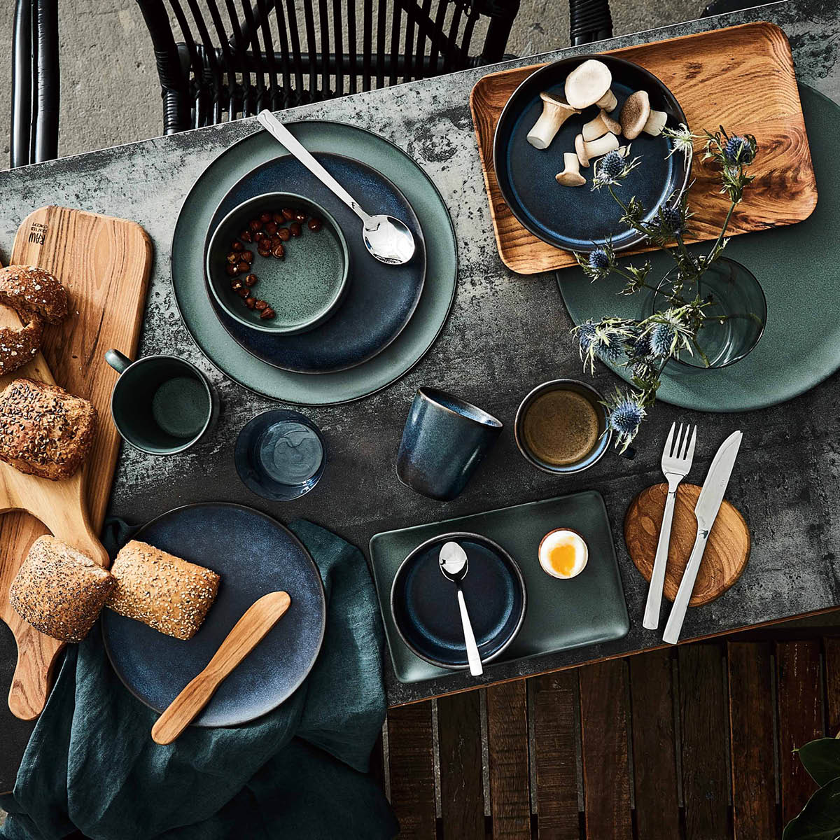 Raw Tallrik rektangulär 23,5x15 cm Northern Green