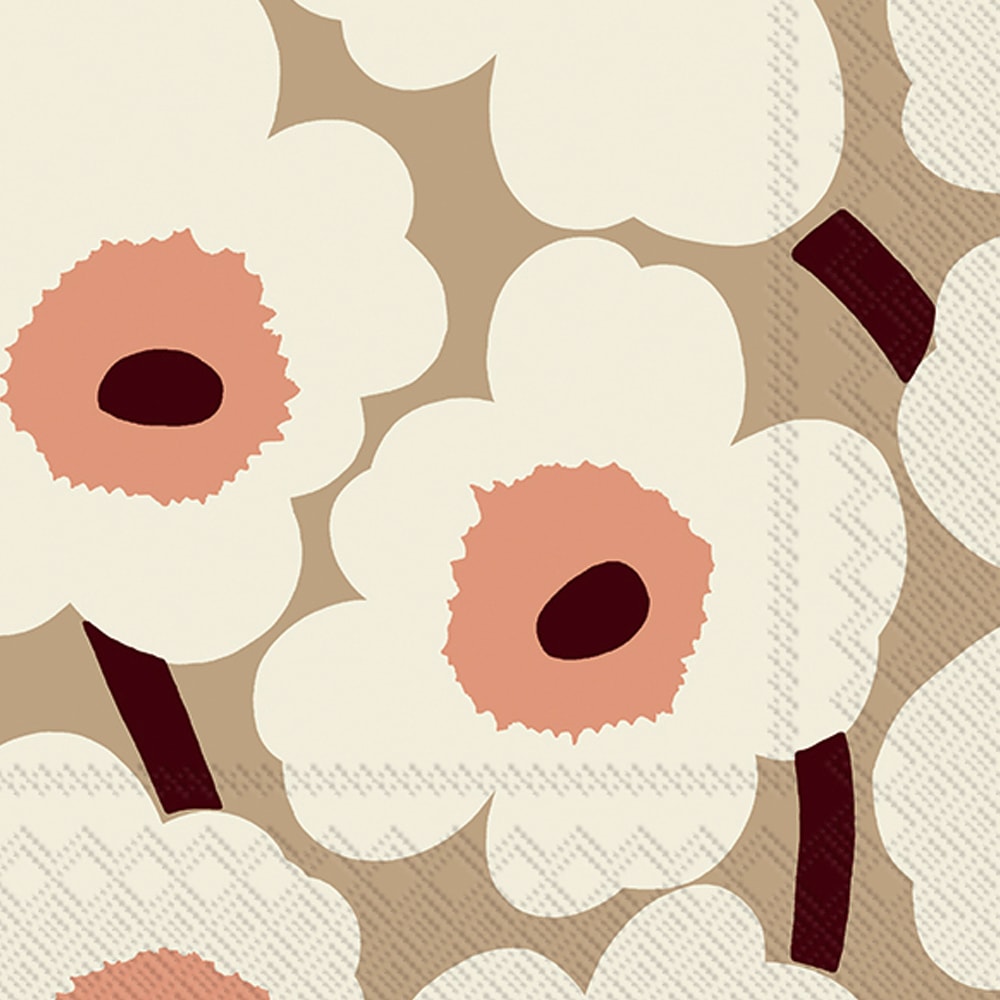 Servett Unikko 33x33 cm Creme