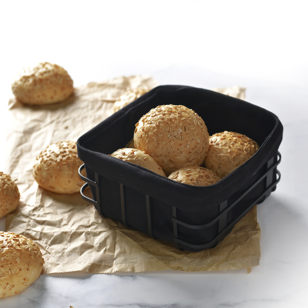 Vintri Brödkorg 19x19 cm Svart