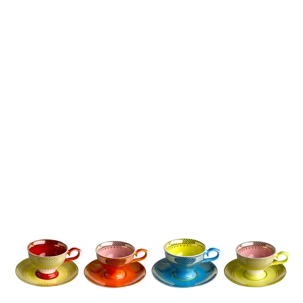 Grandma Espressokopp med Fat 4-pack 9 cl
