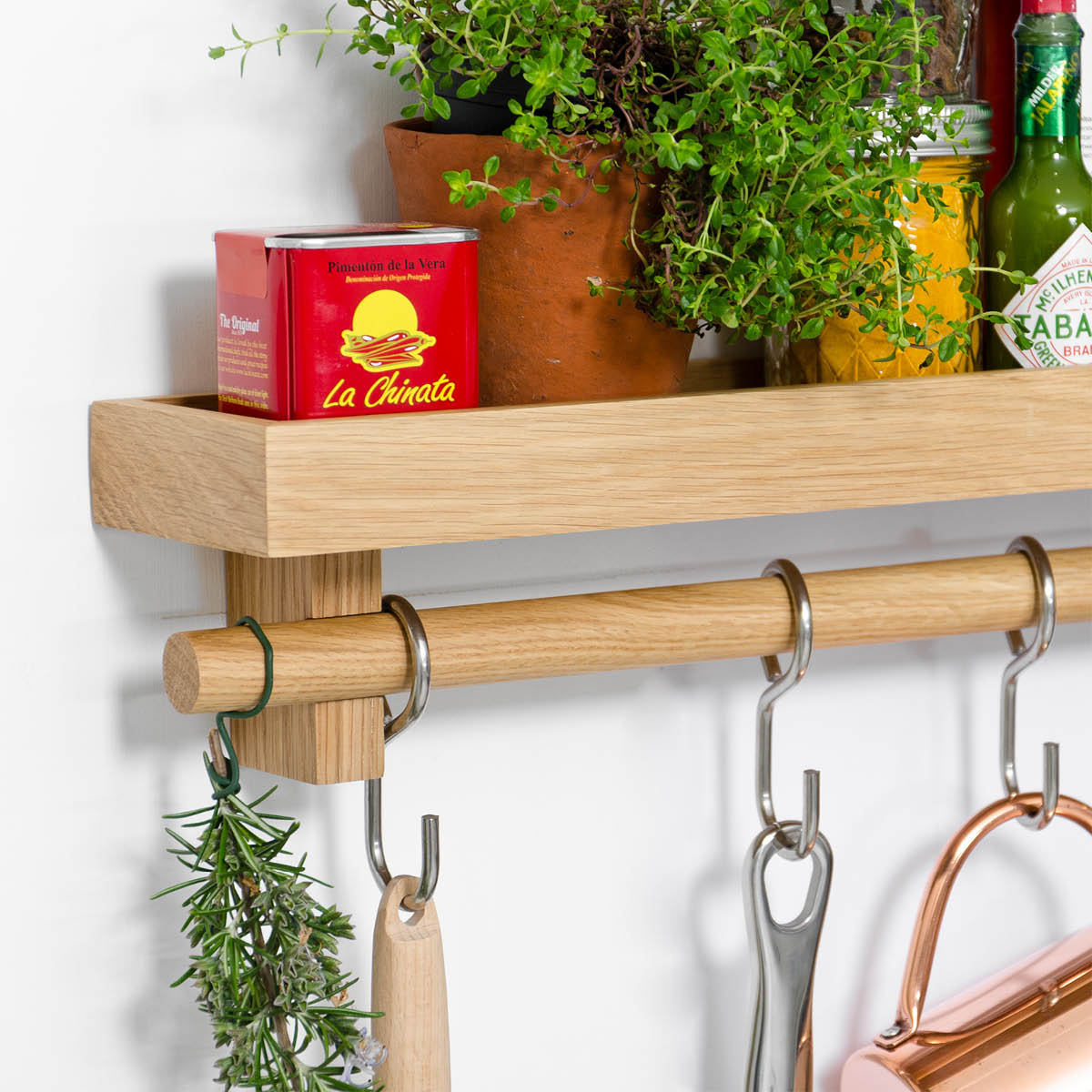 Cook House Hylla med Stång 61 cm Ek
