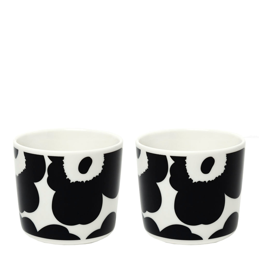Unikko Mugg 2-pack 20 cl utan öra Svart/Vit
