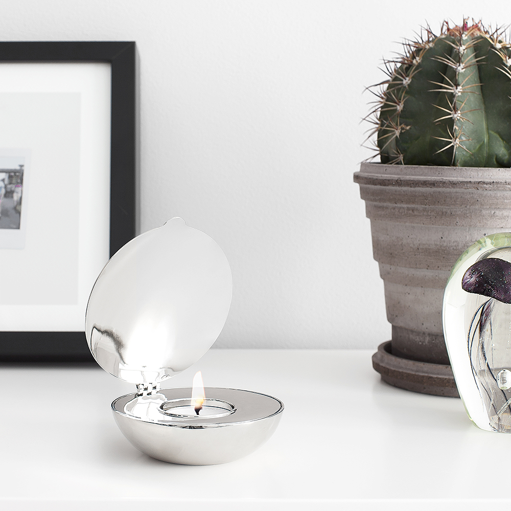 Shell Ljuslykta 10x3 cm Nickel