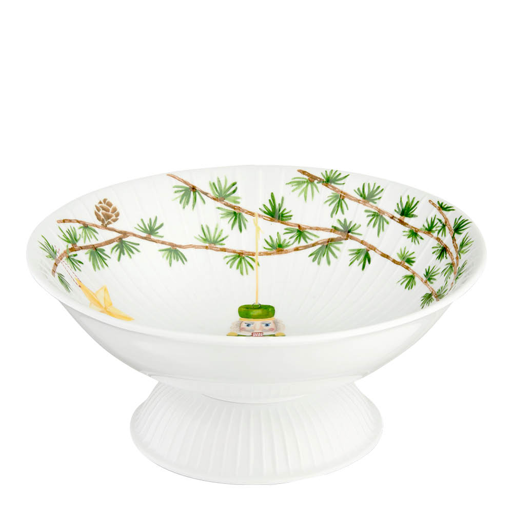 Hammersh?i Christmas Serveringsskål på fot 23 cm Vit