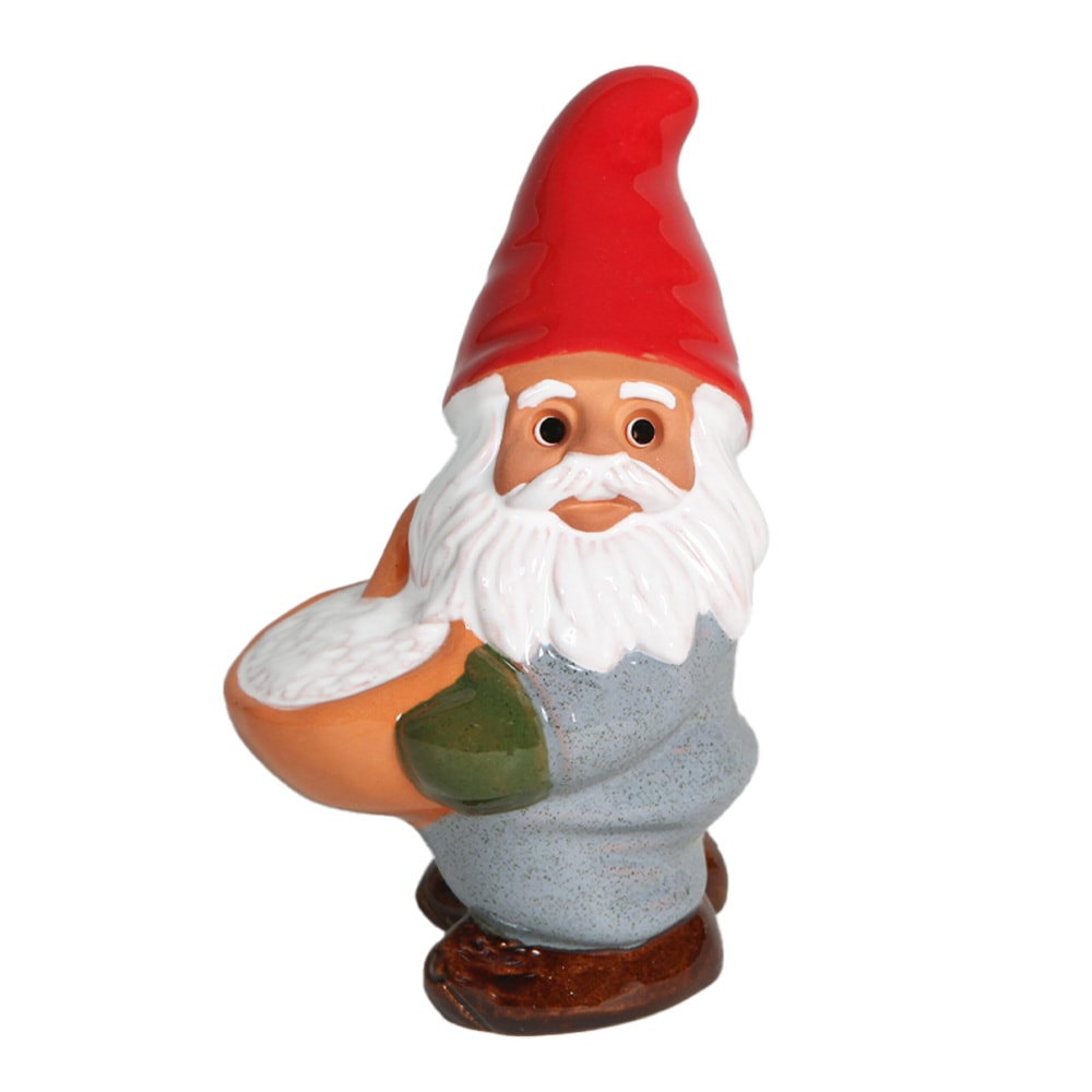 Tomte med grötfat 14 cm