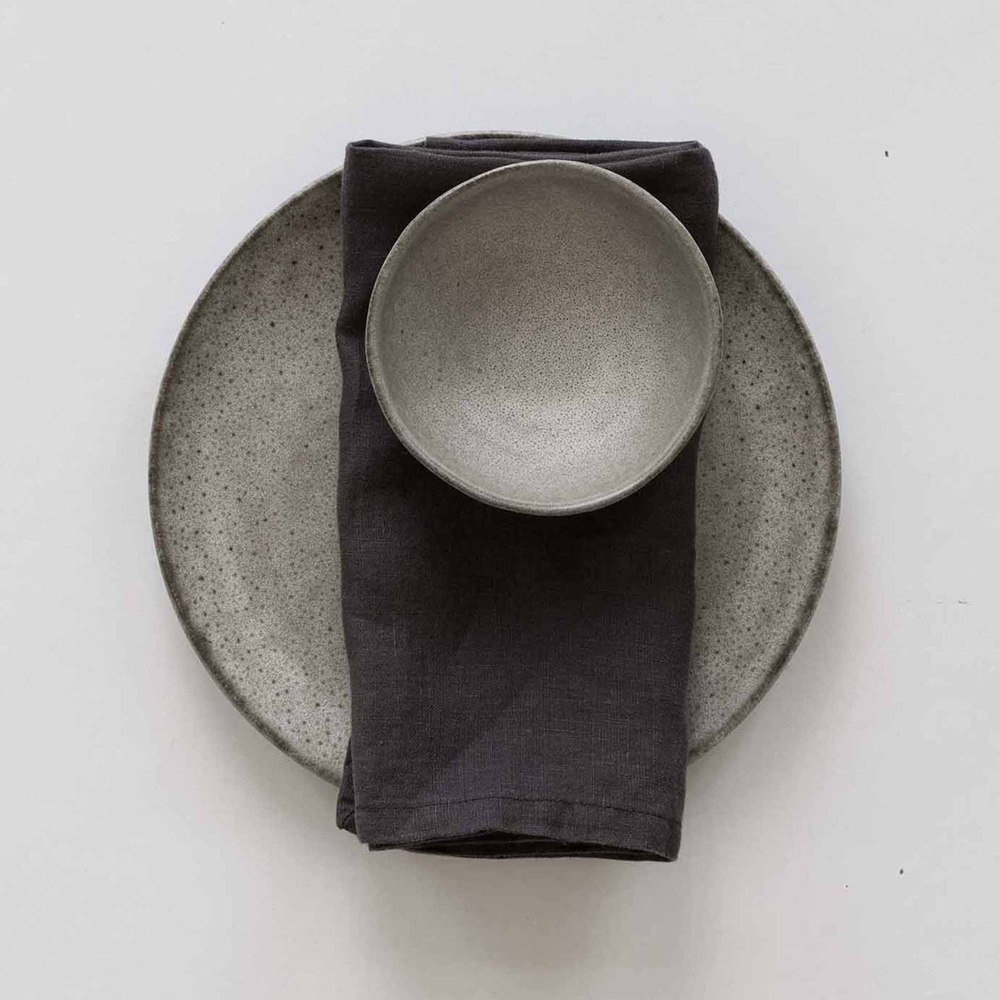 Lin Servett 45x45 cm Karbon