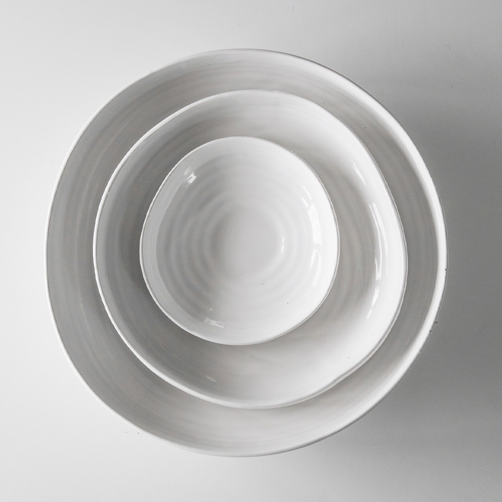 Stella Skål Räfflad Medium 29 cm Vit