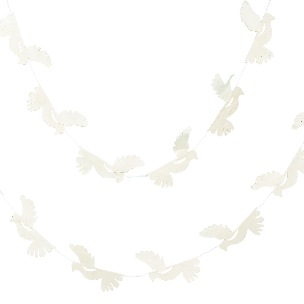 Girlang Duvor Papper 140 cm Vit