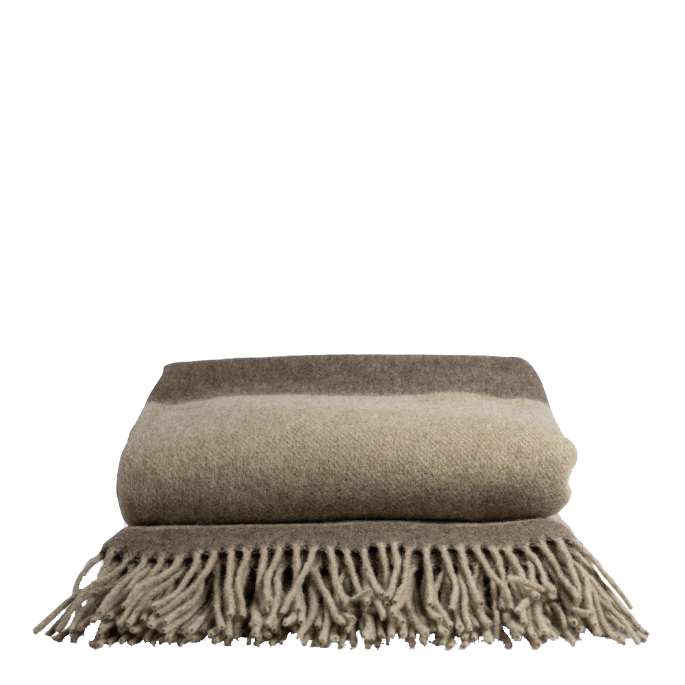 Wool Pläd Merinoull 170x130 cm Beige