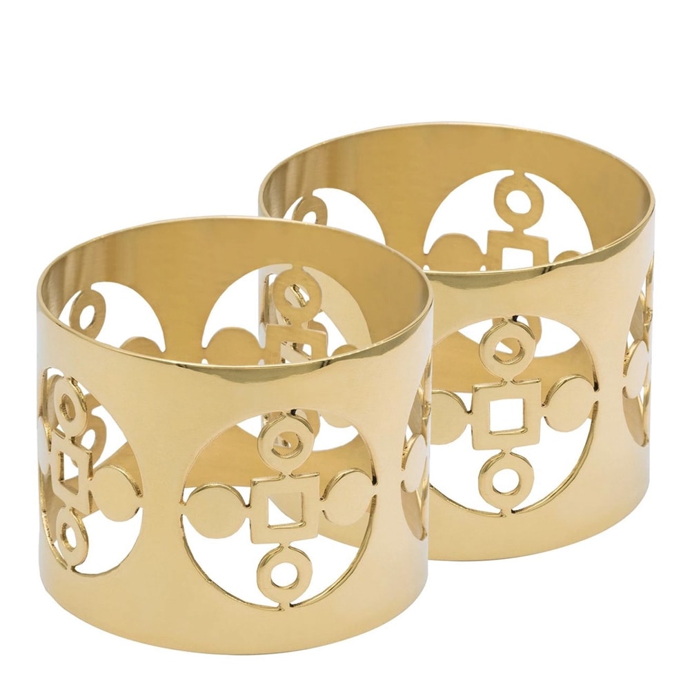 Anima Gemella Servettringar 5 cm 2-pack Mässing