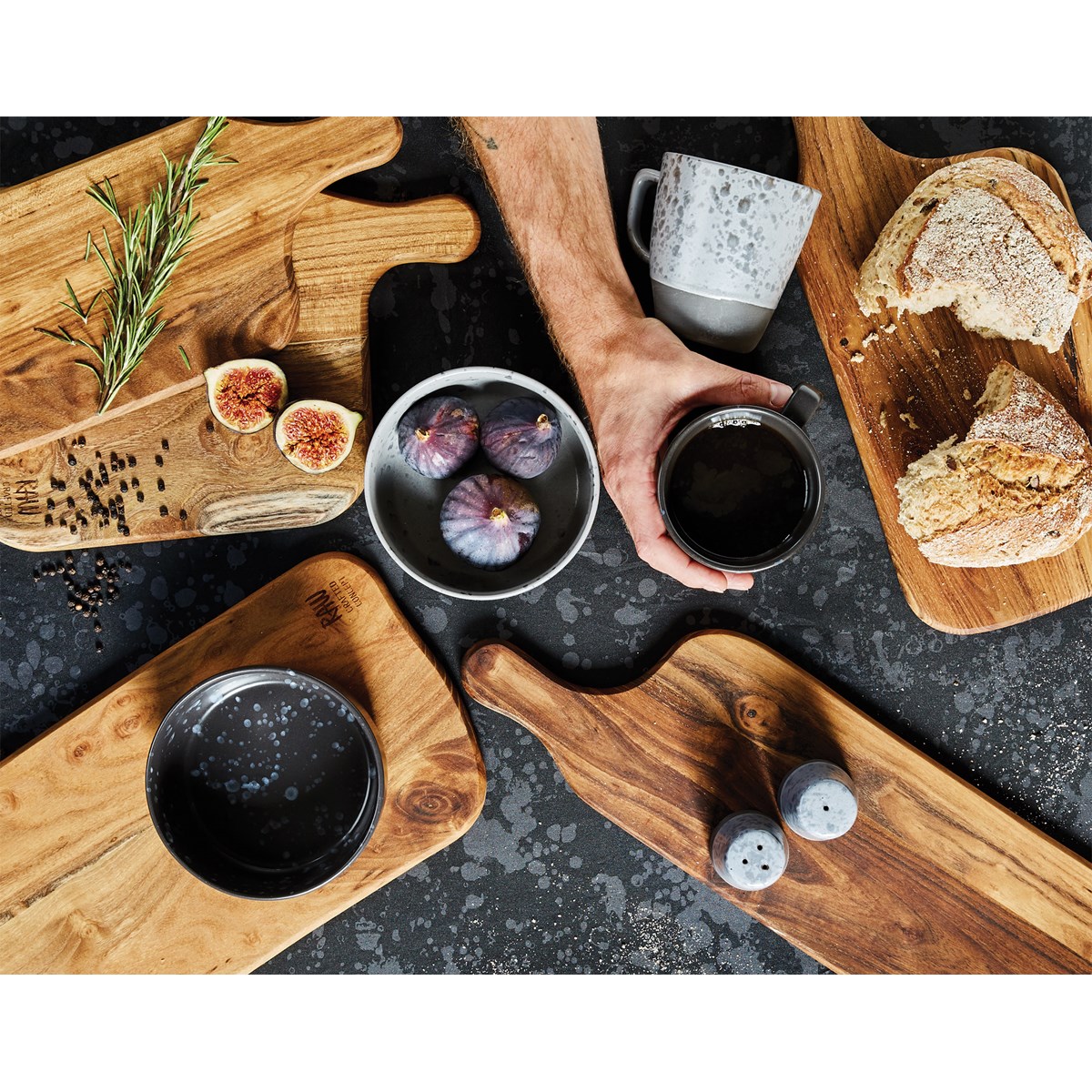 Raw Skärbräda 37,5x17 cm Teak