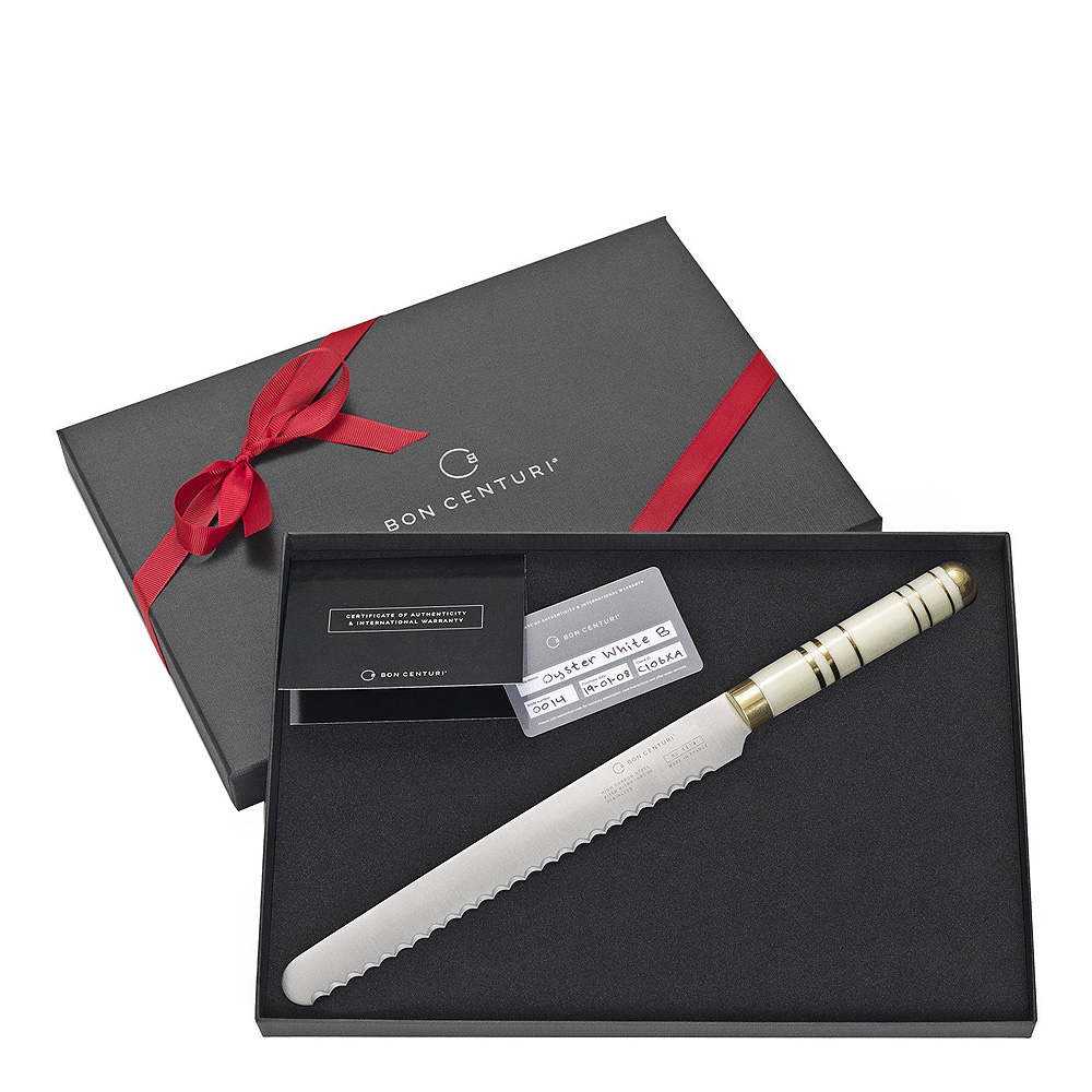 Oyster White Brödkniv 23 cm Vit
