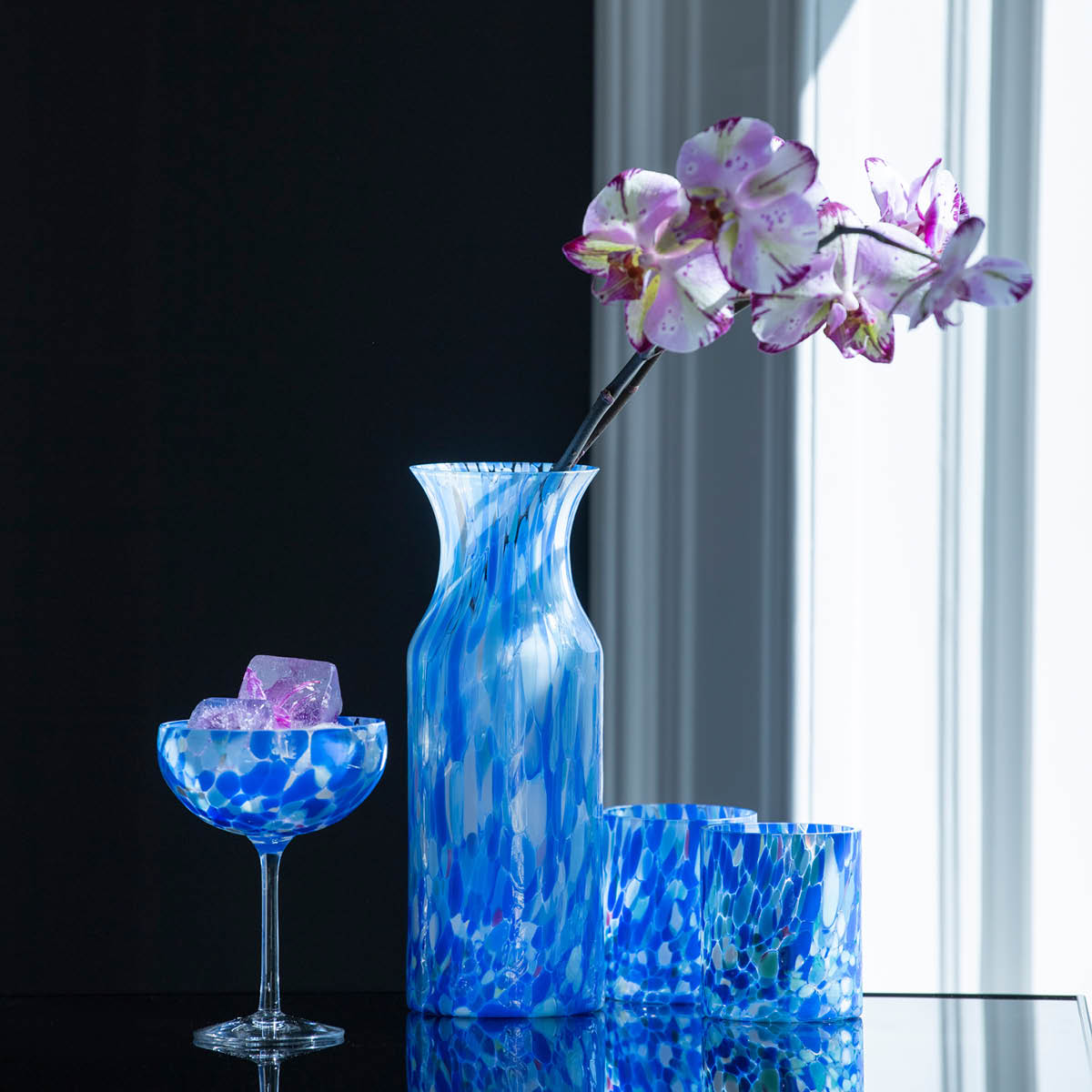 Swirl Champagneglas 22 cl Blå