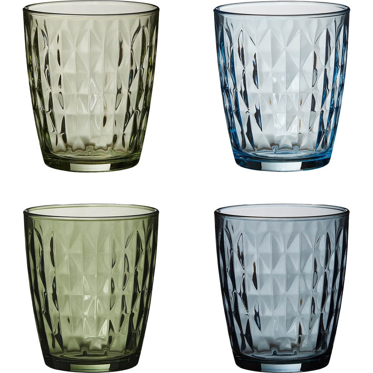 Mosaic Dricksglas 34 cl 4-pack Blå/Grön