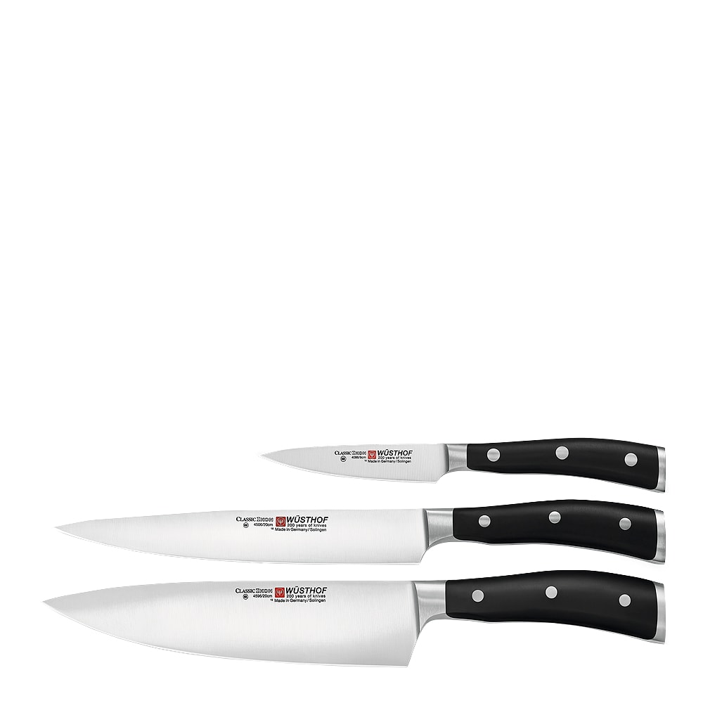 Classic Ikon Knivset 3 delar Svart