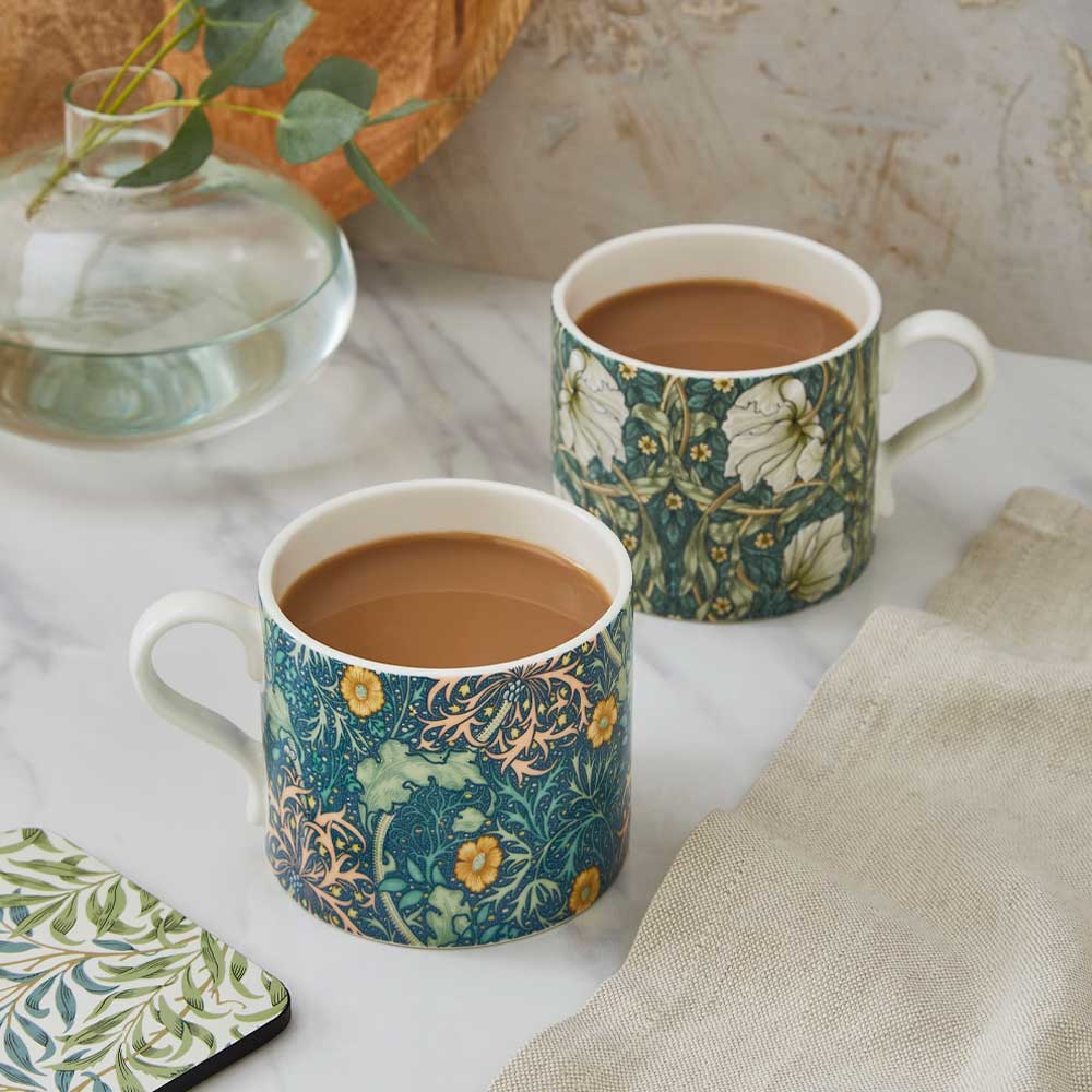 Pure Morris Mugg 2-pack Seaweed & Pimpernel