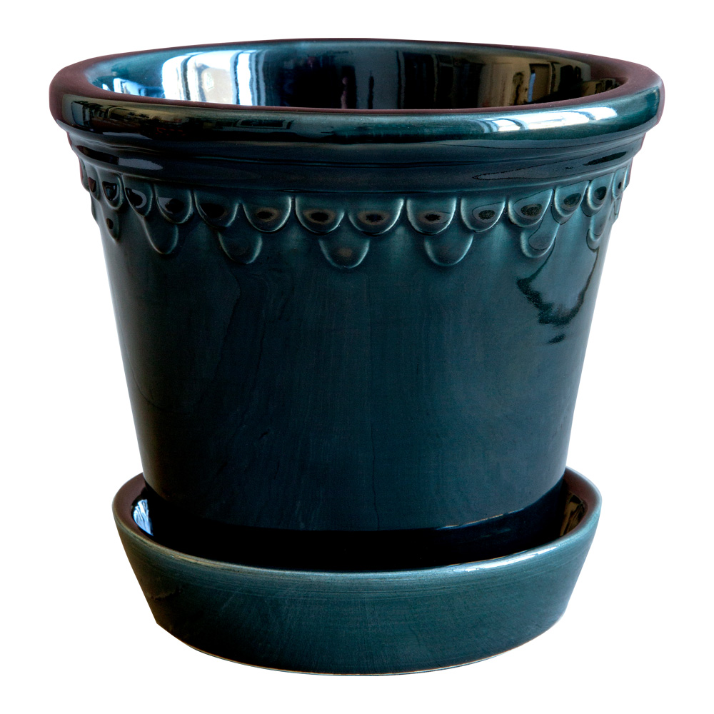 Köpenhavner Kruka/fat 16 cm Blå petroleum