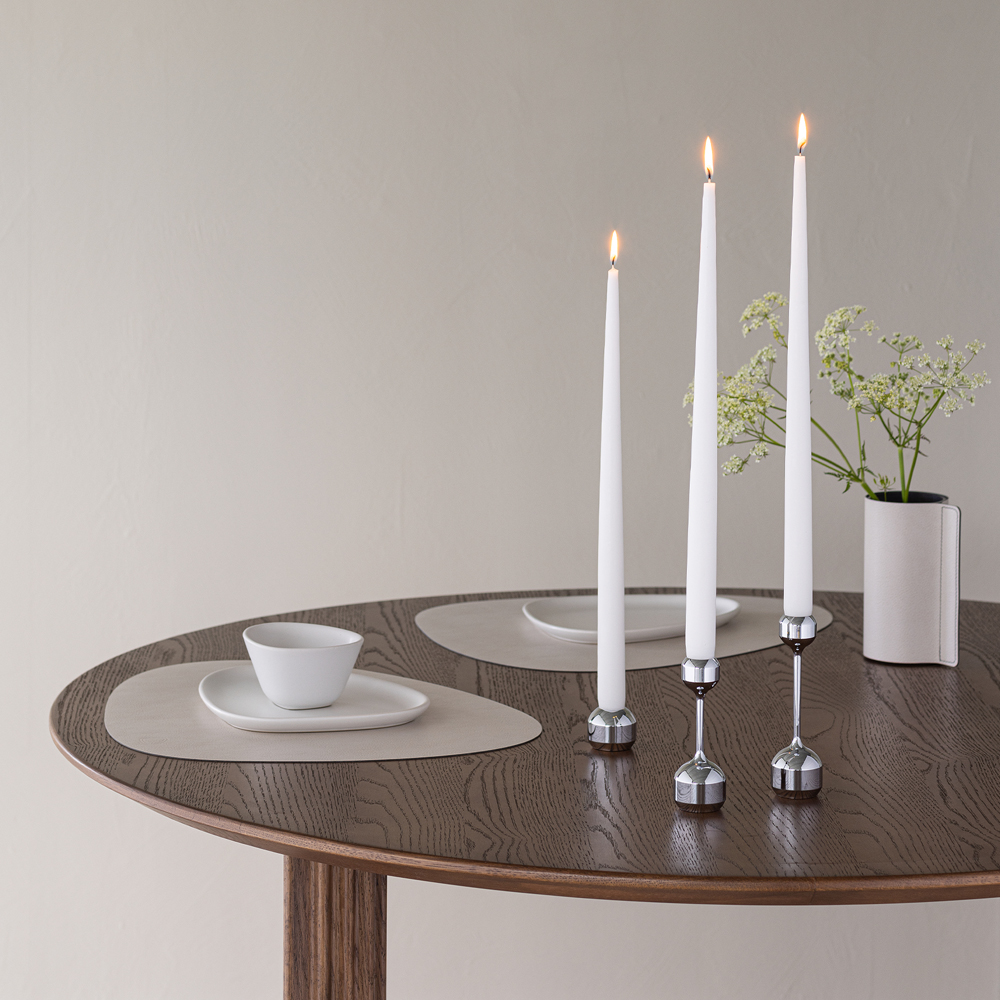 Silhouette Ljusstake Set 12+14,5 cm Krom