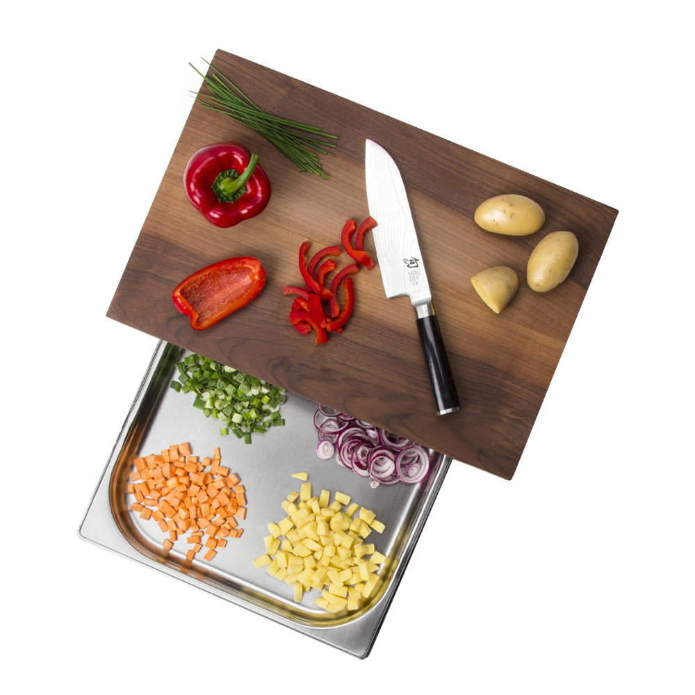 Continenta Skärbräda med låda 48x32,5 cm Valnöt