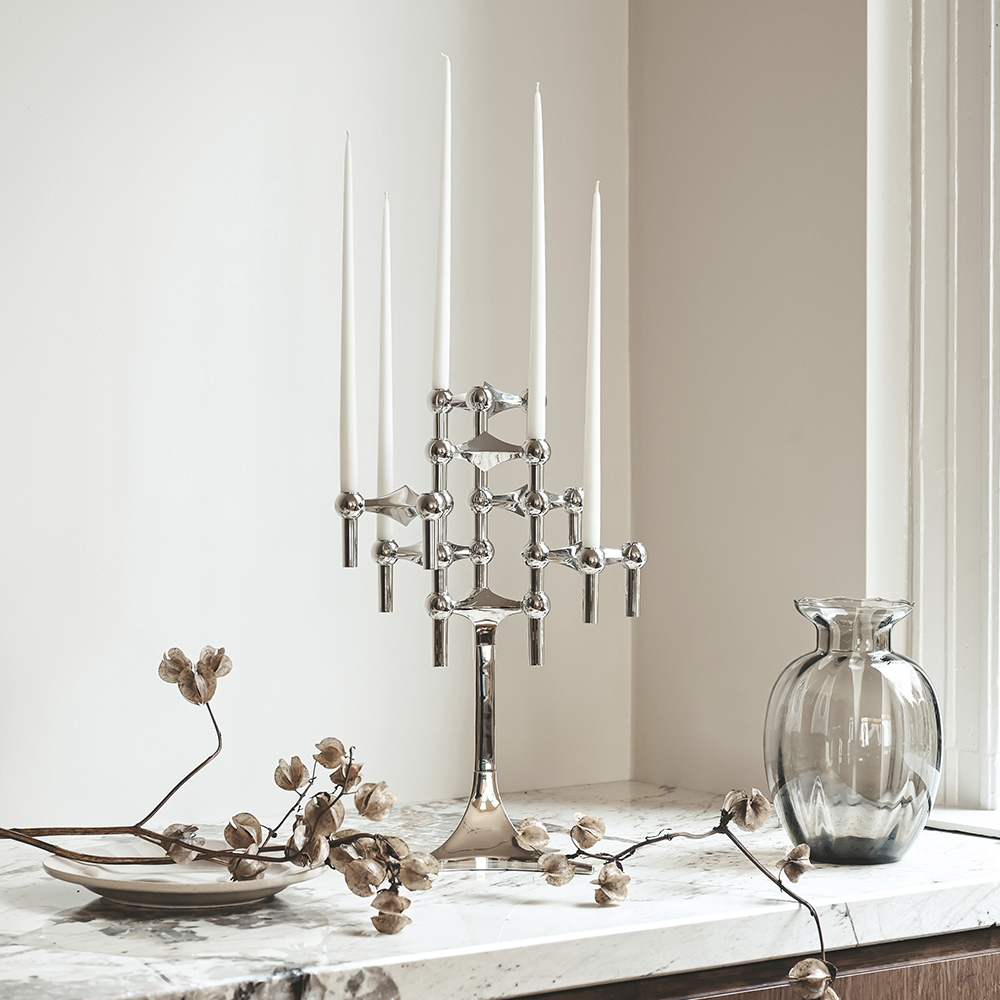 Stoff Nagel Ljusstake 3-pack Krom