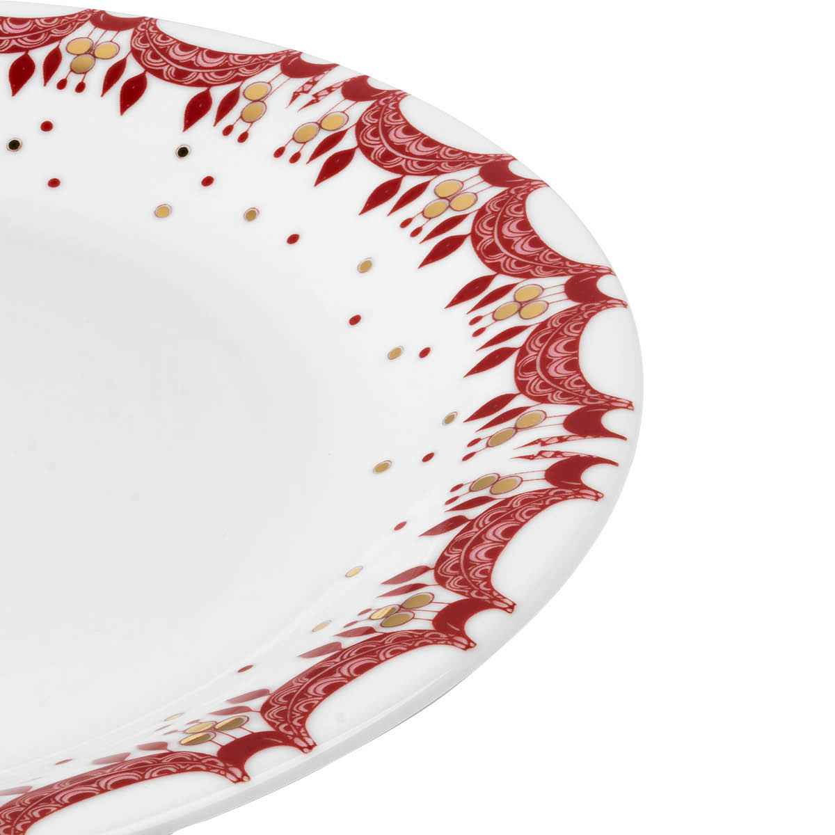 Guirlande Tallrik 28 cm Röd