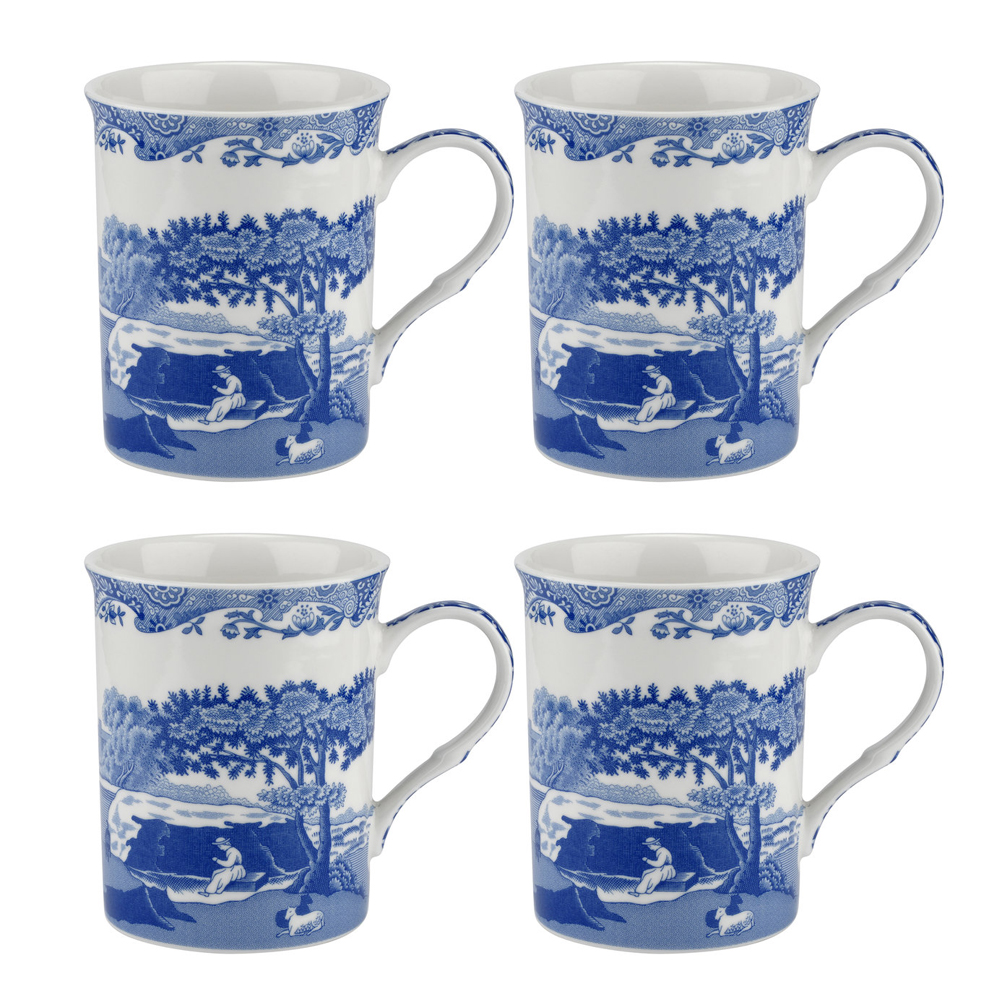 Blue Italian Mugg 34 cl 4-pack