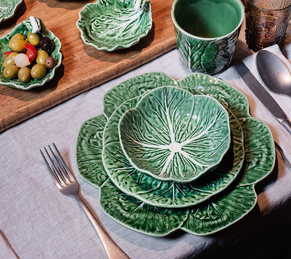 Cabbage Skål Kålblad 15 cm Grön