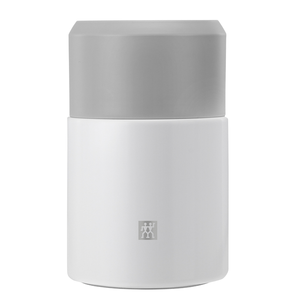 Thermo Mattermos med Sked 0,7 L Silver/Vit
